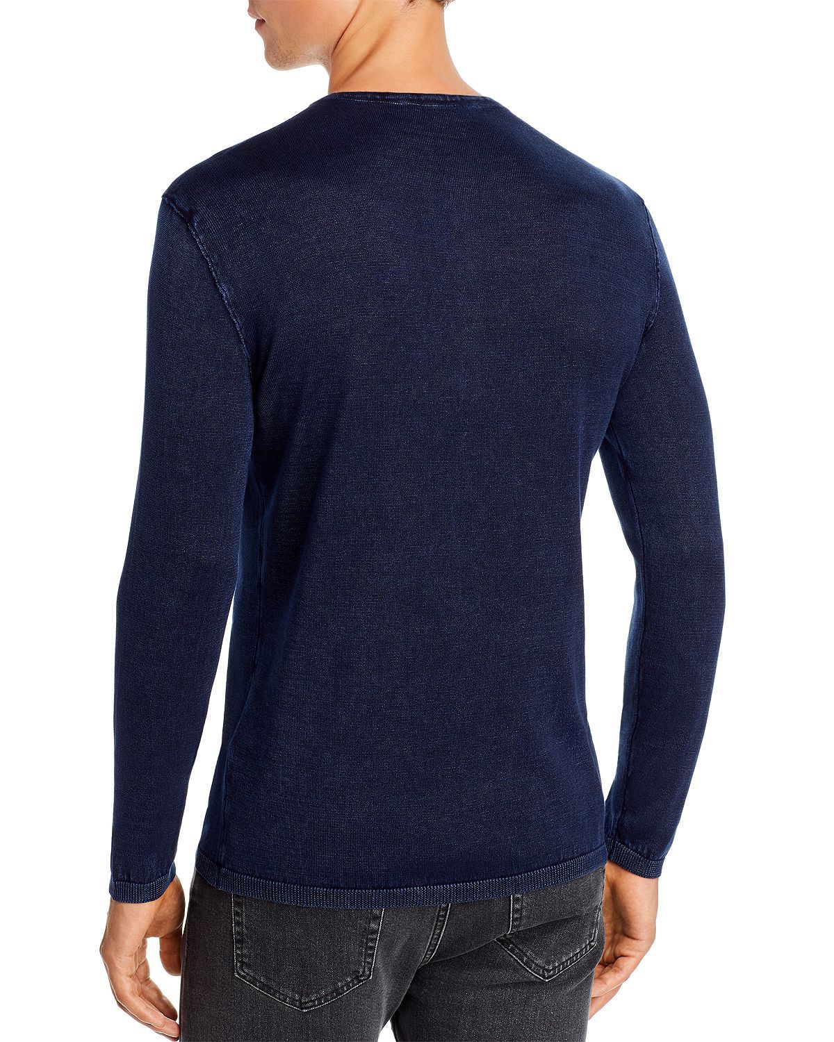 John Varvatos Star Usa Long-sleeve Henley Deep Blue