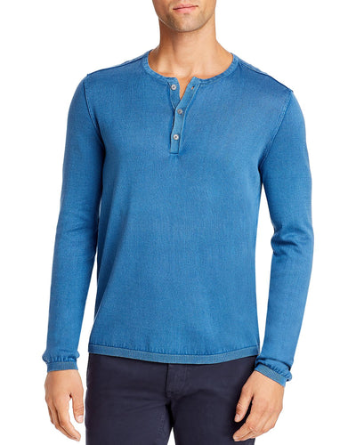 John Varvatos Star Usa Long-sleeve Henley Sapphire