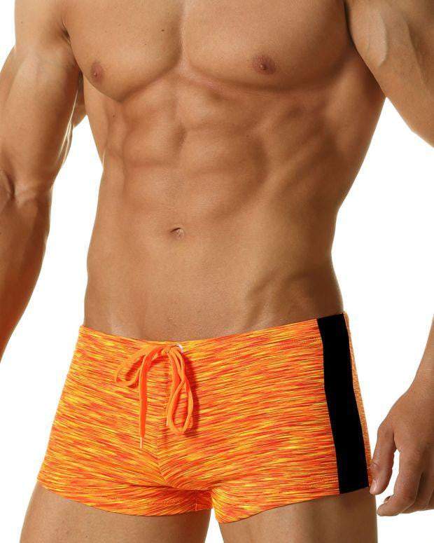 Junk Underjeans Orange Nautilus Square Cut Swim Trunk Cheapundies