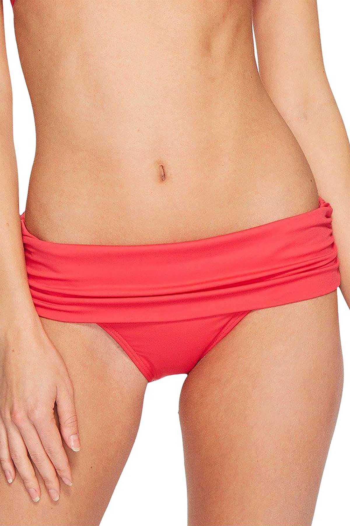 Lauren Ralph Lauren Beach Club Solids Wide Banded Hipster Bottom in Raspberry