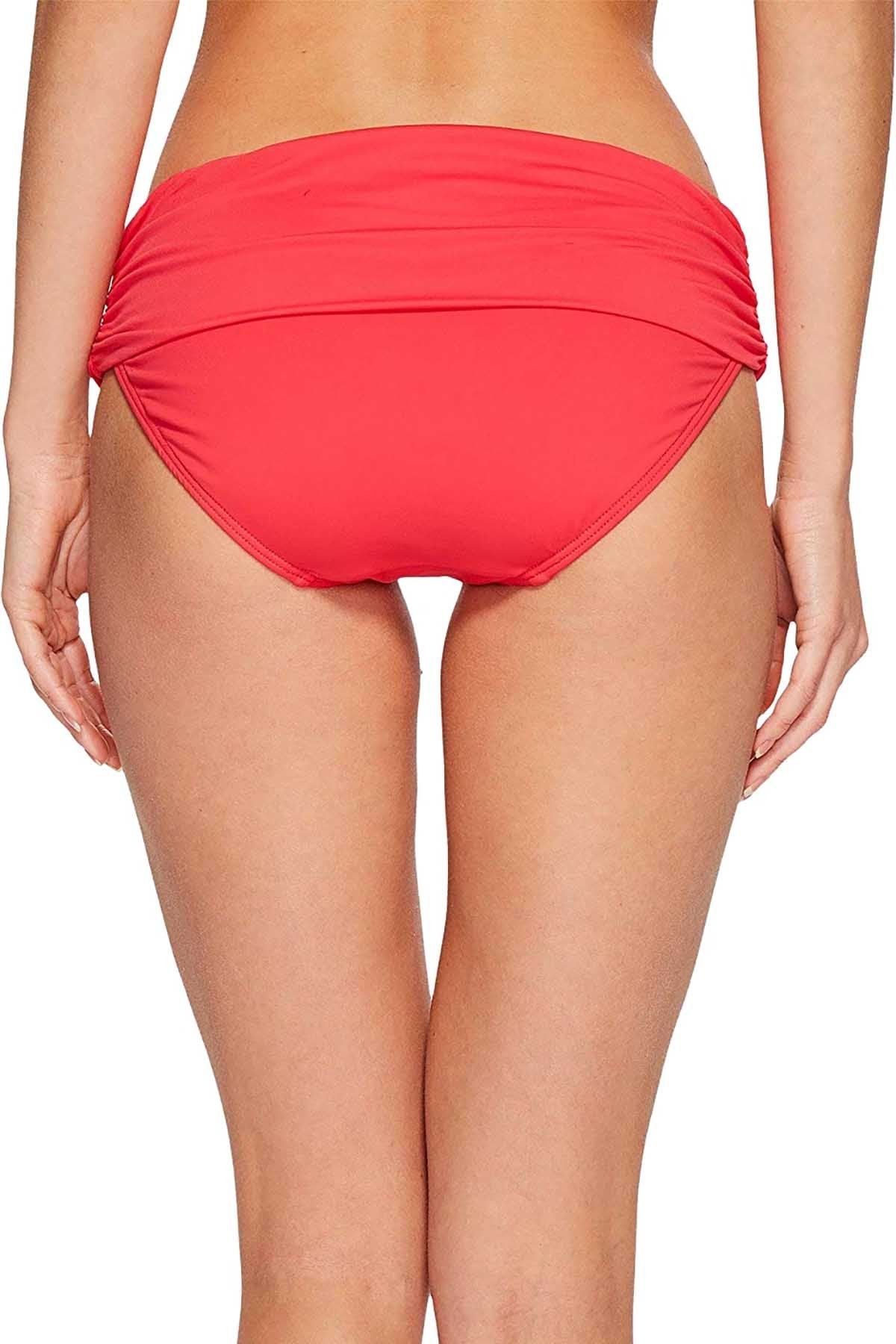 Lauren Ralph Lauren Beach Club Solids Wide Banded Hipster Bottom in Raspberry