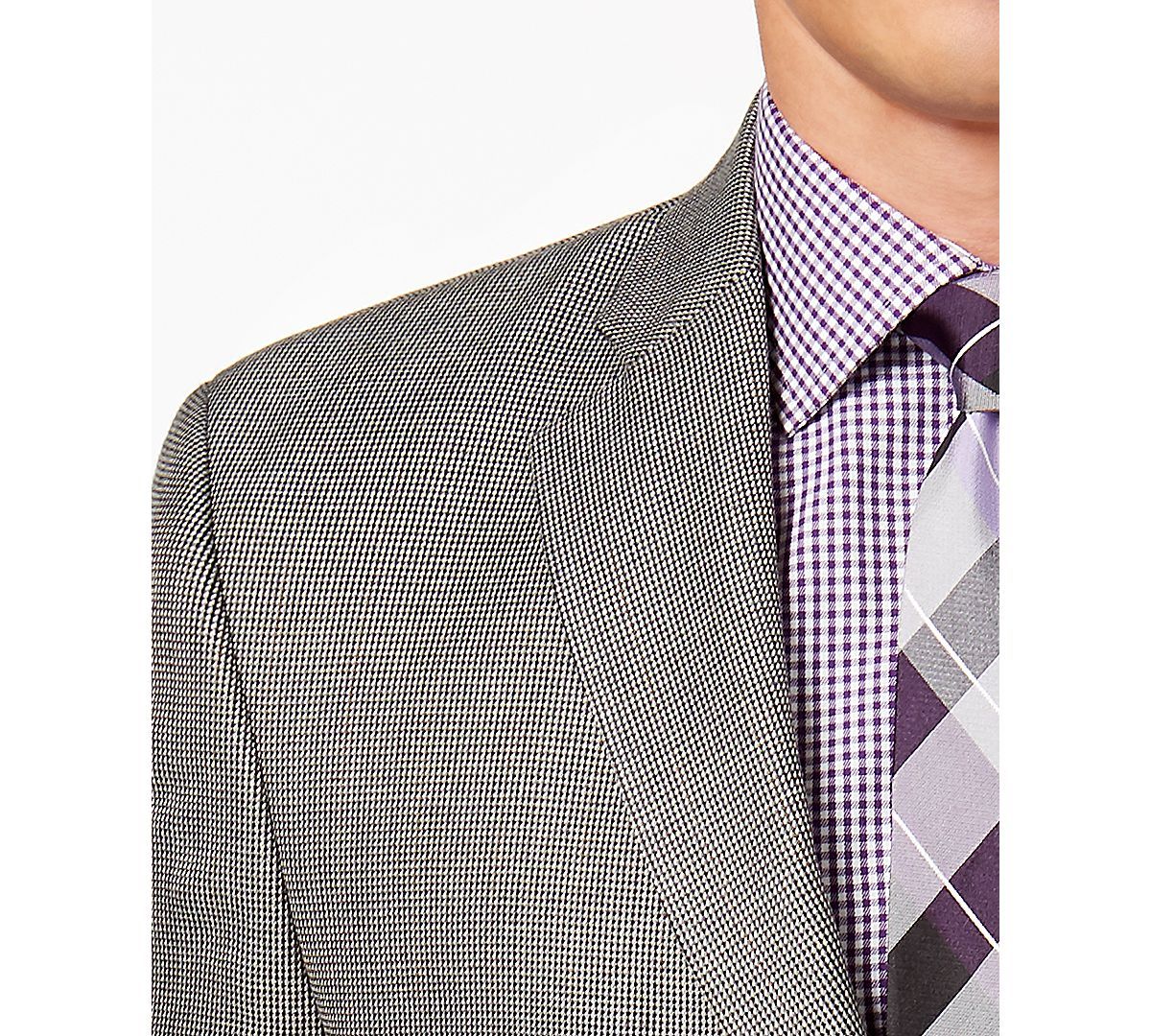 Lauren Ralph Lauren Classic-fit Ultraflex Patterned Sport Coat Grey