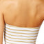 Lauren Ralph Lauren Metallic Stripe Lace Up Bikini Top in White/Gold