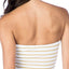 Lauren Ralph Lauren Metallic Stripe Lace Up Bikini Top in White/Gold