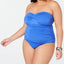 Lauren Ralph Lauren Plus Beach Club Underwire Bandeau Slimming Fit One-piece Swimsuit Sea Blue