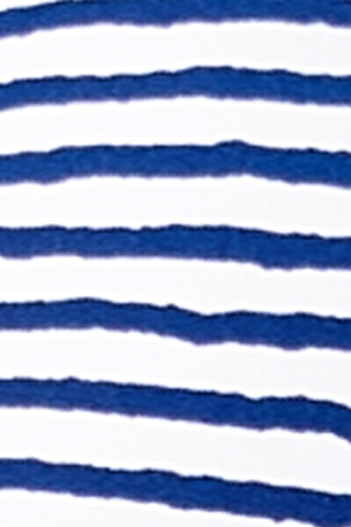 Lauren Ralph Lauren White/Blue Painterly Stripe Banded Hipster