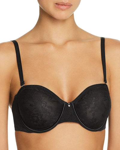 Le Mystère Lace Perfection Strapless Bra Black