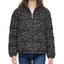 Levi's animal-print Cropped Puffer Jacket Charcoal Leopard