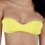 Lolli Foamed Bandeau Top w/ Detachable Halter Strap in Citron