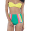 Lolli Foamed Bandeau Top w/ Detachable Halter Strap in Citron