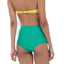 Lolli Foamed Bandeau Top w/ Detachable Halter Strap in Citron