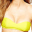 Lolli Foamed Bandeau Top w/ Detachable Halter Strap in Citron