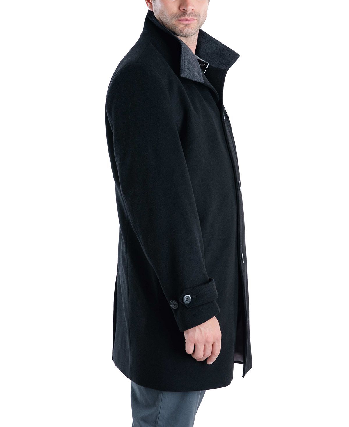 London Fog Clark Classic-fit Overcoat Black