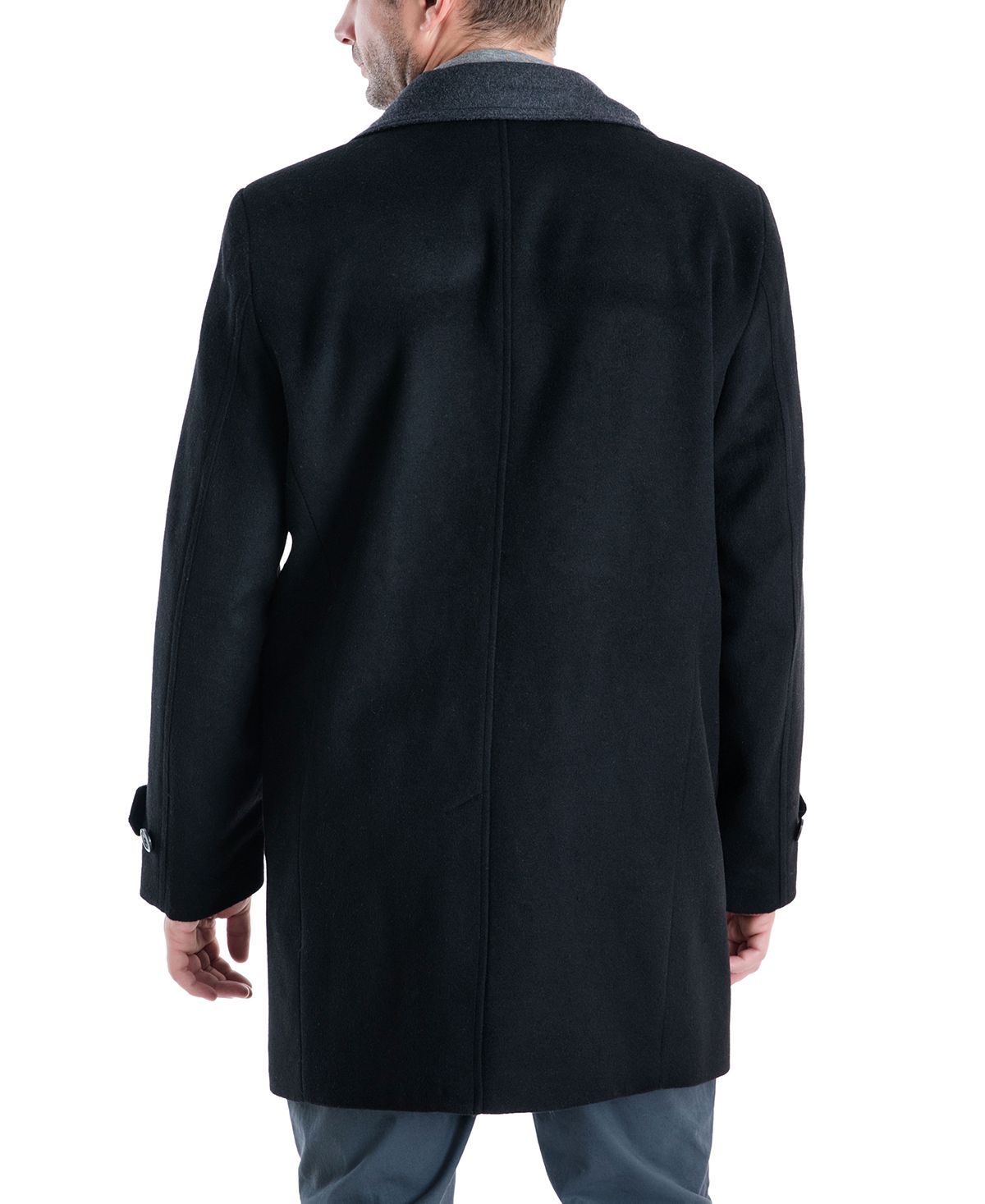 London Fog Clark Classic-fit Overcoat Black