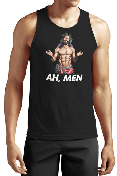 LowTee Ah Men Jesus Graphic Tank