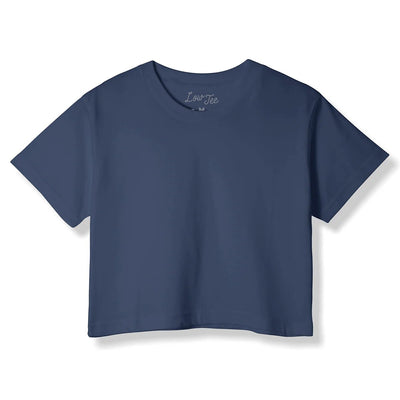 LowTee Navy Crop Top