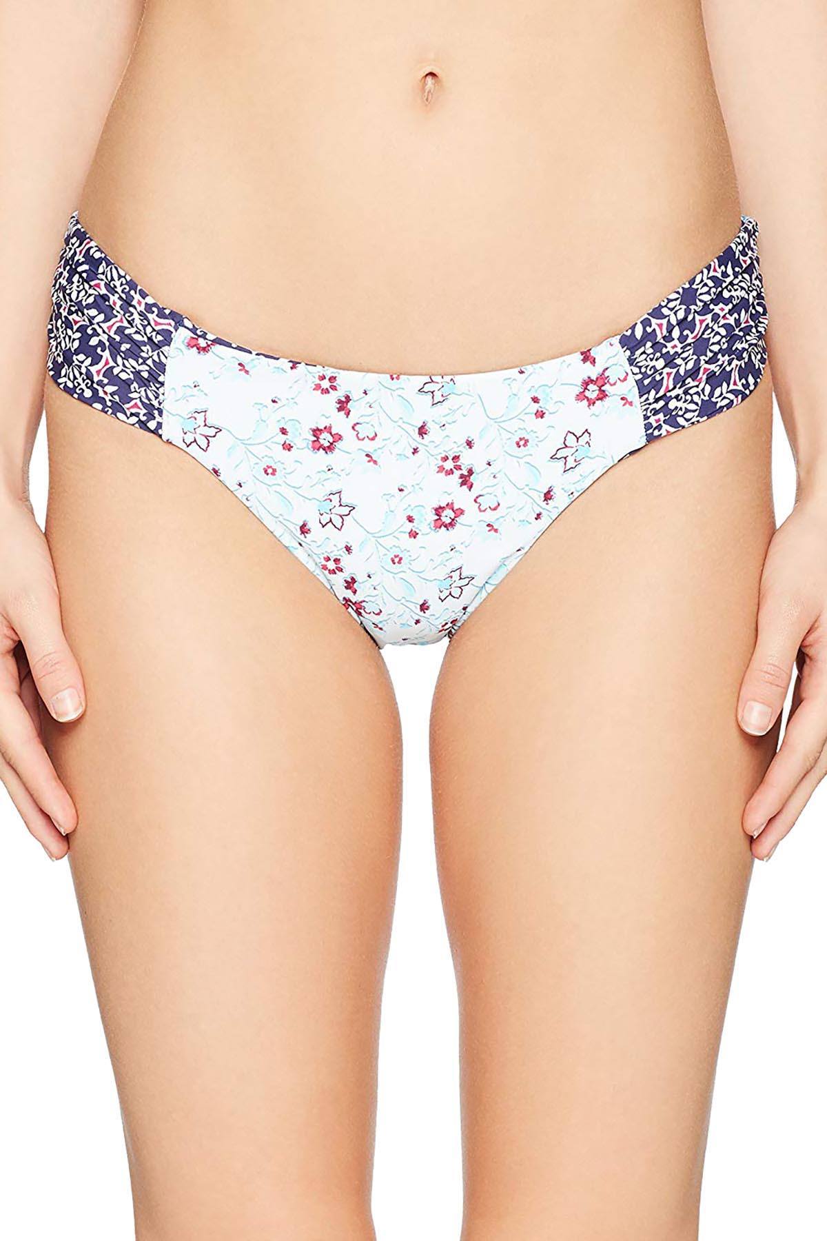 Lucky Brand Tile to Bloom Reversible Sash Hipster Bikini Bottom in Aqua