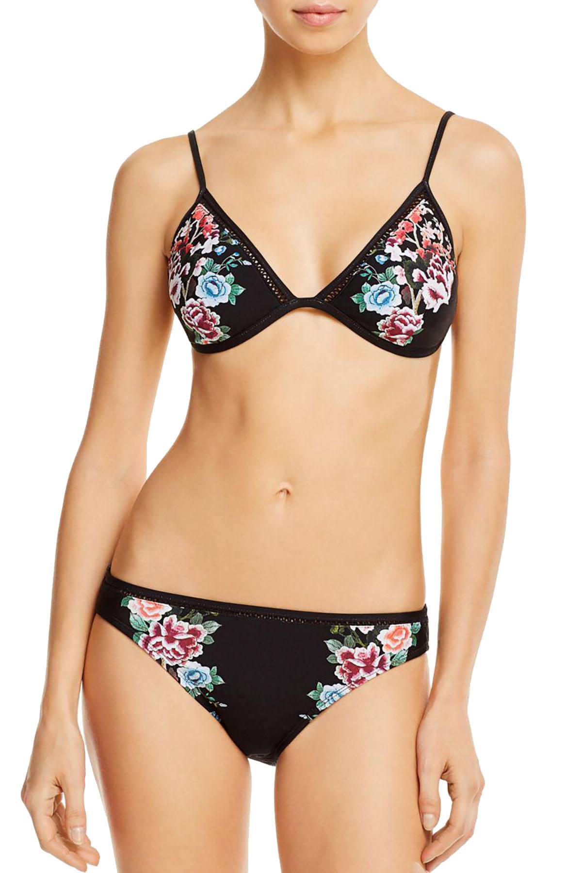 Lucky Brand Zen Garden Bikini Bottom in Black