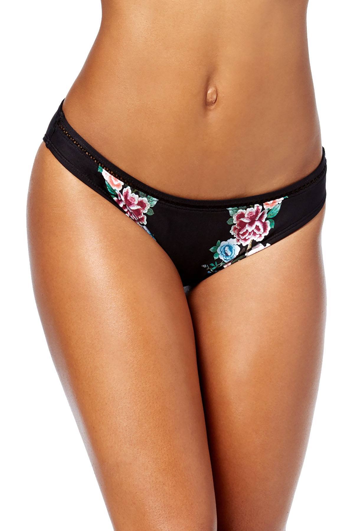 Lucky Brand Zen Garden Bikini Bottom in Black