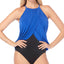 Magicsuit Aubrey Draped Halter One-piece Swimsuit Cobalt