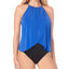 Magicsuit Aubrey Draped Halter One-piece Swimsuit Cobalt