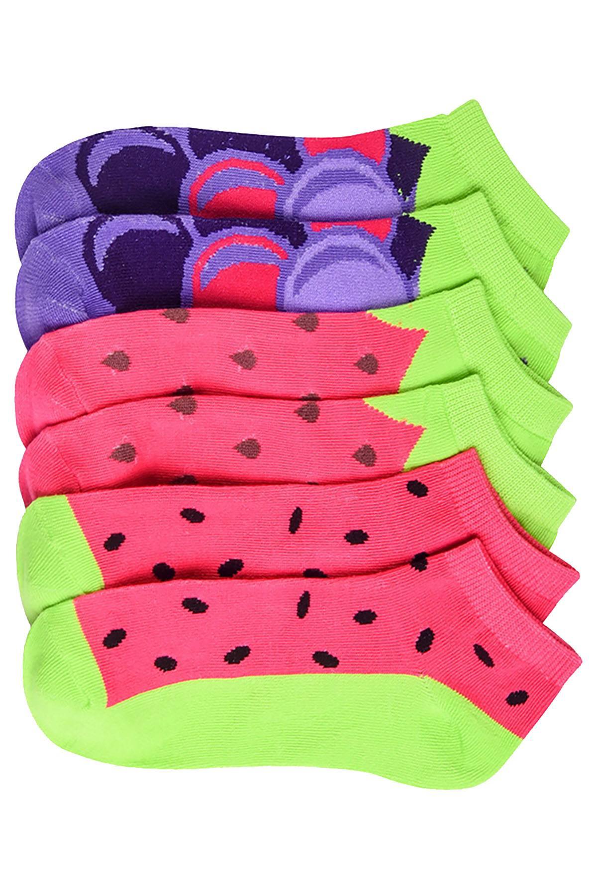 Mamia Fresh Fruit Print Low Cut Sock 3-Pack