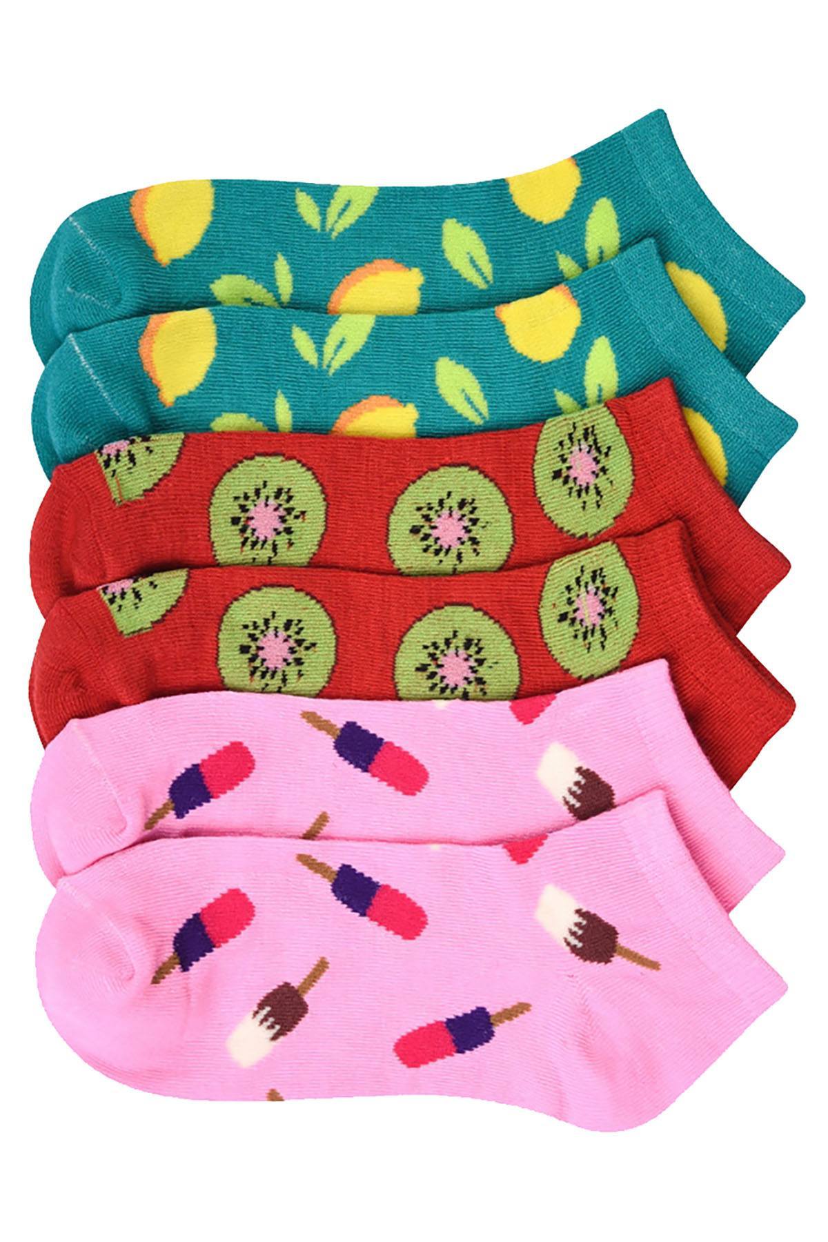 Mamia Refreshing Print Low Cut Sock 3-Pack