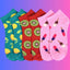 Mamia Refreshing Print Low Cut Sock 3-Pack