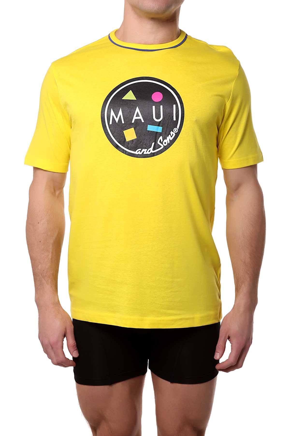 Maui and Sons Blazing-Yellow Logo Tee