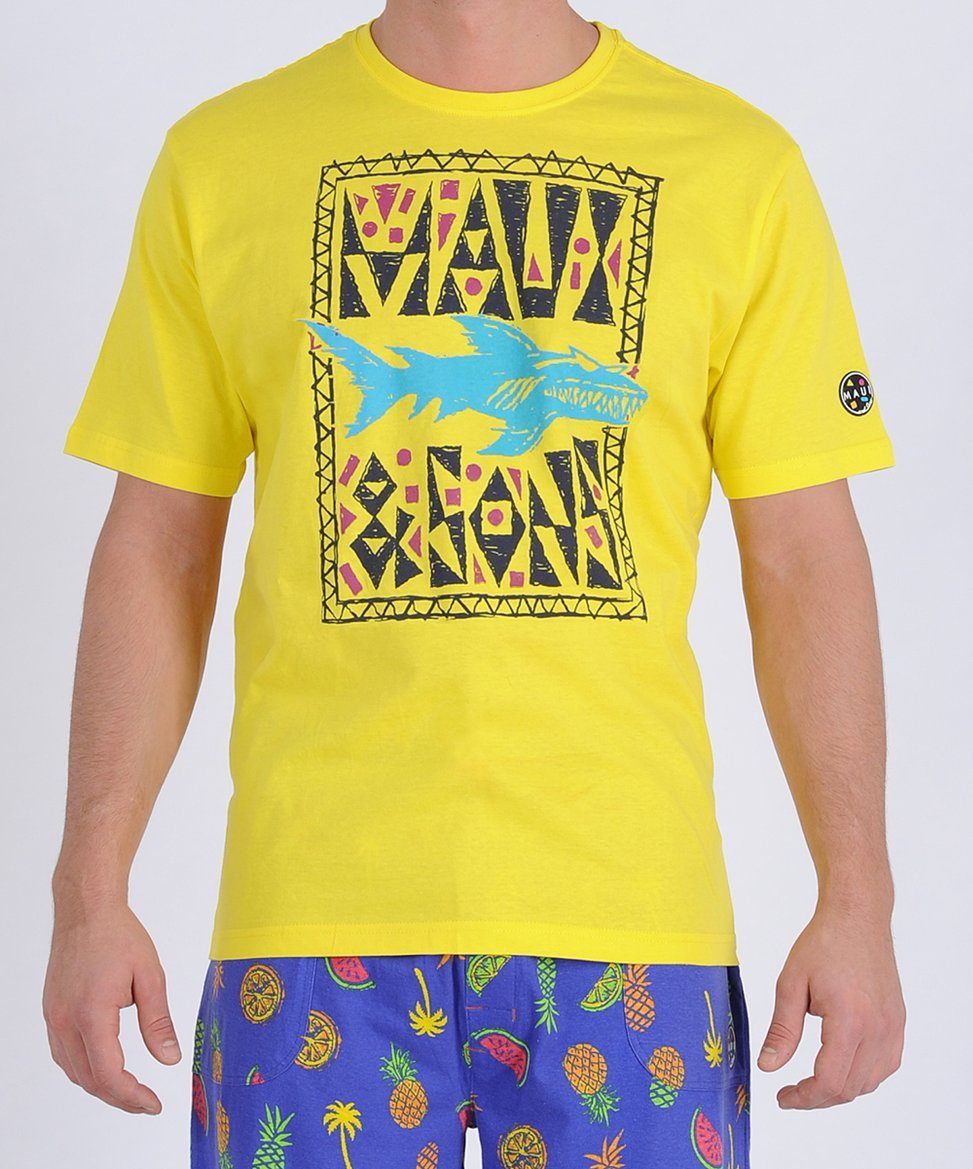 Maui and Sons Blazing-Yellow Shark Tee