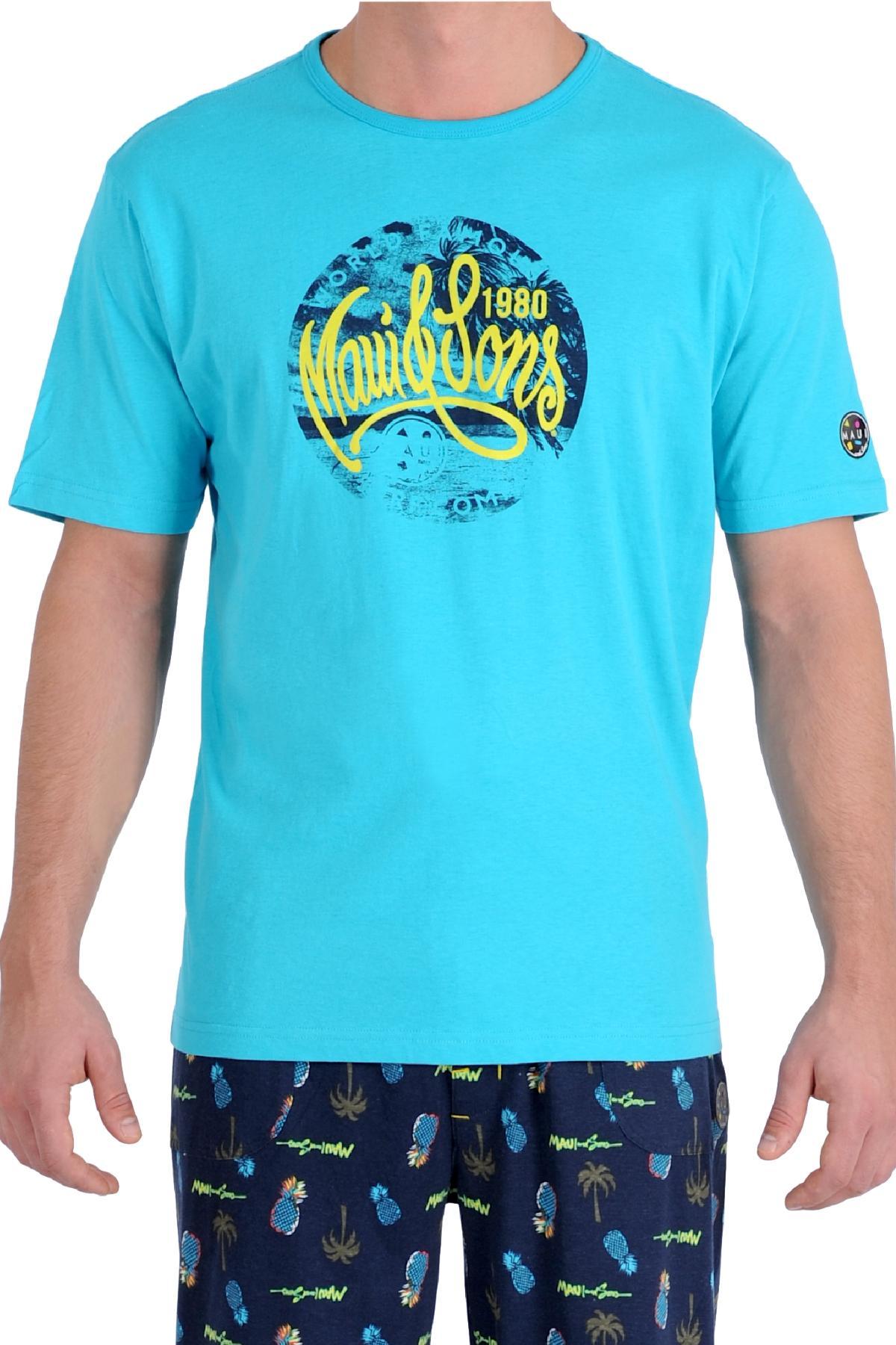 Maui and Sons Scuba-Blue Palms Tee