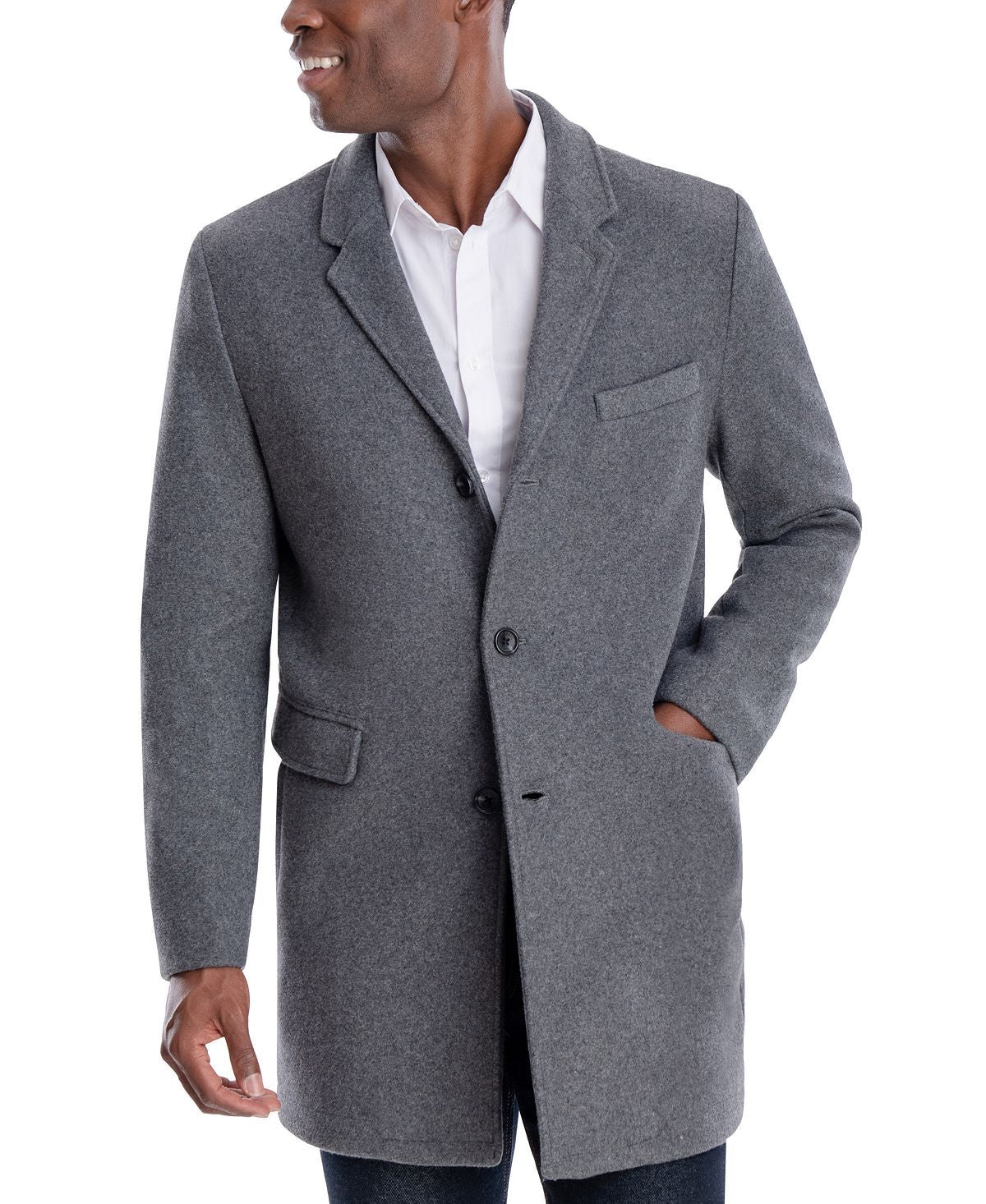 Michael Kors Ghent Slim-fit Overcoat Medium grey