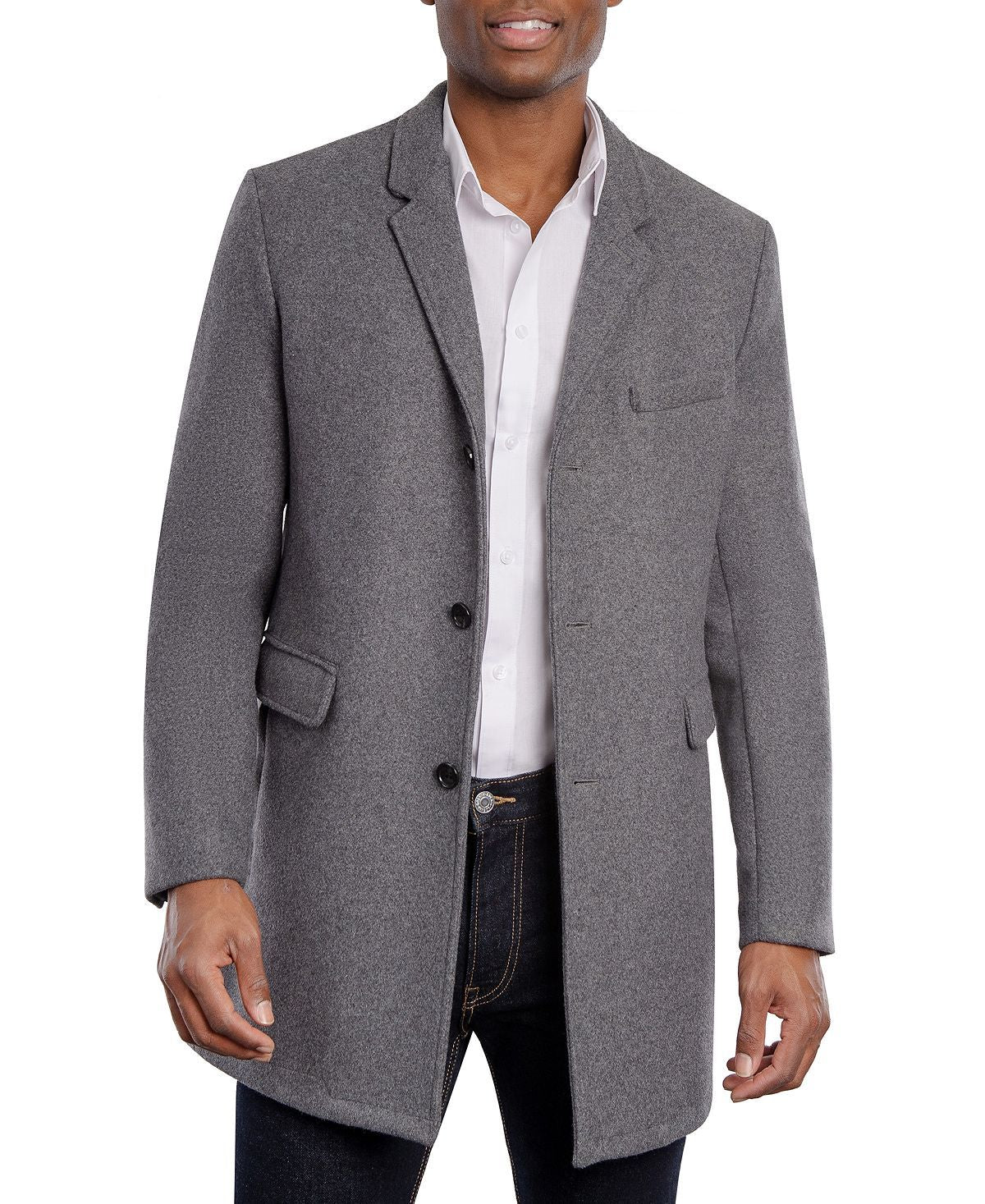 Michael Kors Ghent Slim-fit Overcoat Medium grey