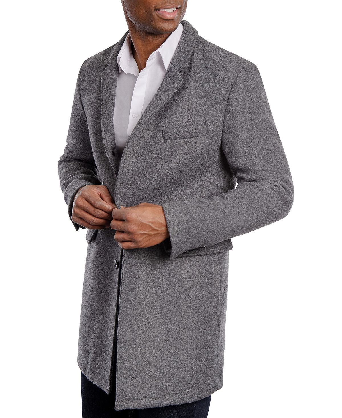 Michael Kors Ghent Slim-fit Overcoat Medium grey