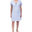 Miss Elaine Cotton Striped Nightgown Blue Stripe