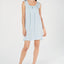 Miss Elaine Lace Ruffle Sleeveless Chemise Nightgown Crystal Blue