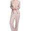 Muk Luks Butter-knit V-neck & Flare-leg Pants Lounge Set Mauve