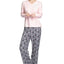 Muk Luks Butter-knit V-neck & Flare-leg Pants Lounge Set Pink Coffee