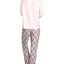 Muk Luks Butter-knit V-neck & Flare-leg Pants Lounge Set Pink Plaid