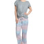 Muk Luks Cloud Knit Cropped Pants Lounge Set Grey/multi