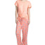 Muk Luks Cloud Knit Cropped Pants Lounge Set Peach/koah