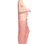 Muk Luks Cloud Knit Cropped Pants Lounge Set Peach/koah