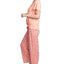 Muk Luks Cloud Knit Cropped Pants Lounge Set Peach/koah