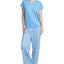 Muk Luks Knit Pajama Set Blue/stripe