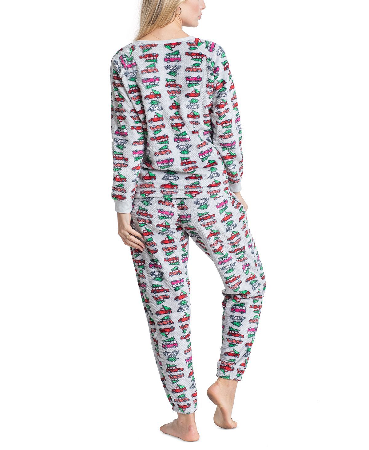 Muk Luks Printed Dimple Fleece Cozy Pajama Set Holidayvac