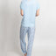 Muk Luks T-shirt & Printed Pants Pajama Set Blue And Sunglasses