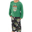 Munki Munki Matching Toddler Holiday Baby Yoda Family Pajama Set Green