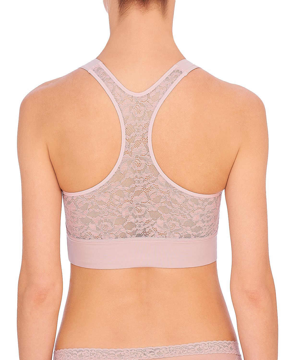 Natori Bliss Femme Racerback Lace Bralette Rose Beige