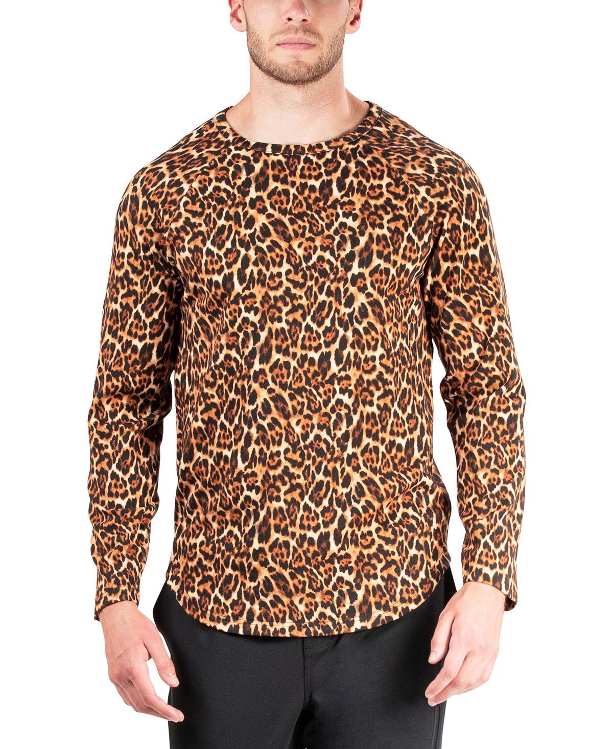 Natori Kaede Leopard-print Raglan Shirt Leopard