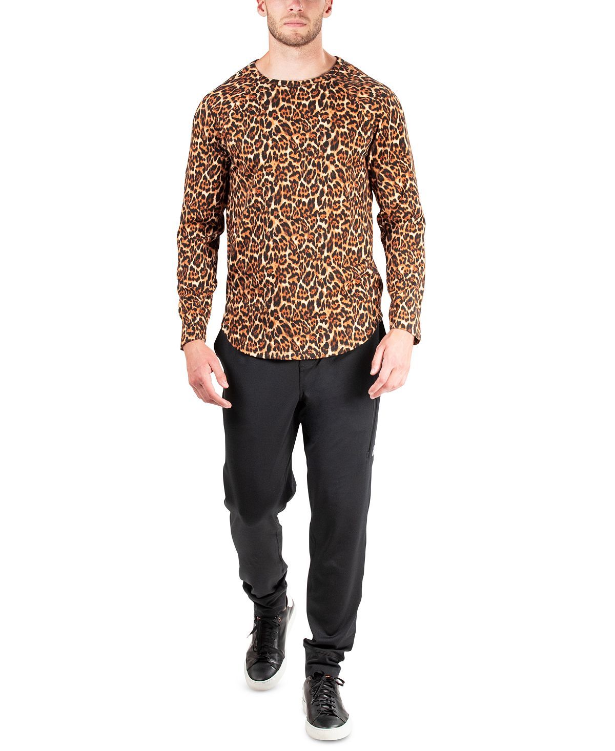 Natori Kaede Leopard-print Raglan Shirt Leopard